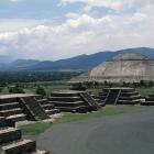 The massive pyramid of the moon at Teotihuacan in Mexico, where sacrifices were made to the gods...