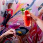 QT Queenstown mixed cocktails inspired by Carrie Broomhall’s art — her favourite is the "Kaikoura...