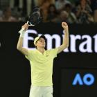 Jannick Sinner celebrates after winning the Australian Open. Photo: Getty Images