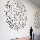 Black O (2024), by Kerrie Poliness (installation view). Ink. Collection Dunedin Public Art Gallery.