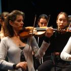 Concert master Anna Loeser performs during the Waitaki Summer Music Camp’s annual concert at...
