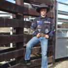 Codee with his 2024 New Zealand Steer Riding Championship belt buckle. PHOTO: NIC DUFF

