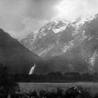 The Lady Bowen Falls, Milford Sound, proposed for hydroelectric development to power an adjacent...