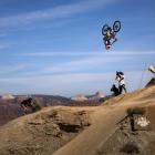 Robin Goomes during her winning ride in Red Bull Rampage’s first women’s event in the United...