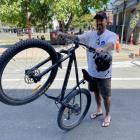 Oli Day’s riding Motatapu on a friend’s bike to support her battle with leukemia. PHOTO: PHILIP...
