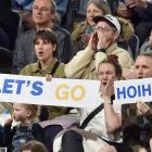 Southern Hoiho fans cheer on their team during the Hoiho’s game against the Mainland Pouakai at...