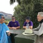 Life is for living . . . Wanaka man Ben Suncin (left) with friends Brett Jenkins, Rob Luke, and...