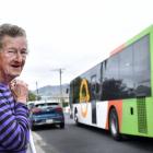 Waverley resident Mair Lazenby says a bus stop across two driveways has caused her to fear for...