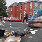 Castle St’s rubbish and glass problem is a perennial council talking point. PHOTO: STEPHEN JAQUIERY