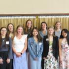 Pakeke Lions scholarships recipients (back, from left) Tom Murray, 17, Ellie Bedwell, 18, Esther...