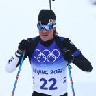 Campbell Wright, then of Team New Zealand, competes during the men's biathlon 20km individual...
