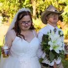 Newlyweds Jade and Jason Webster, both born with Down syndrome, had their dream summer country...