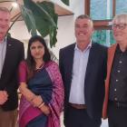 At Del Mar Restaurant in Oamaru last week are (from left) New Zealand Airline Academy (NZAA) co...
