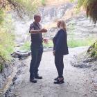 Tourism and Hospitality Minister Louise Upston and Queenstown Trails Trust chief executive Mark...
