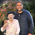 Jonathan Lemalu pictured with his first music teacher Honor McKellar in 2021. A concert...