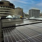 Solar panels on the roof of Parliament House. Photo: supplied