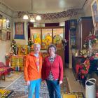 Dhargyey Buddhist Centre fundraising committee members Brent Caldwell (left) and Helen Ingrams...