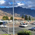 Work continues on Frankton’s BP roundabout. PHOTO: GUY WILLIAMS