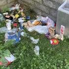 Rubbish dumped on Park St in Queenstown.  Photo: QLDC