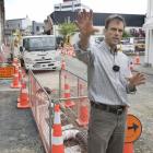 Bath St renovation project manager Jon Krause stands in front of the hush pit, designed to...