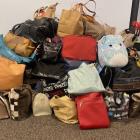 The pile of bags donated and being prepared to be passed on to women’s refuges in Alexandra and...