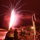 A smaller crowd than usual enjoyed the New Year fireworks at Pounawea. PHOTO: STEPHEN JAQUIERY