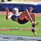 Otago’s Zoe Reinds shows the form that took her to fifth in the women’s under-16 high jump...
