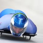 Mattia Gaspari, of Italy, competes during the men’s skeleton race heats on day one of the 2025...