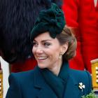 Catherine, Princess of Wales attends the St Patrick's Day Parade at Wellington Barracks in London...