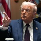 US President Donald Trump at a cabinet meeting yesterday. Photo: Getty Images