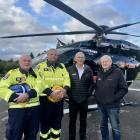 The people who made the helipad happen are (from left) Waikaia Volunteer Fire Brigade...