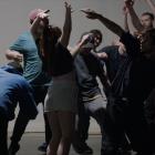 Jeremy Beck, a group of friends and professional dancers rehearse at Portobello’s hall. Photo:...