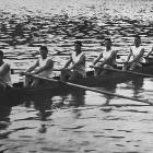 The New Zealand rowing eight which beat New South Wales. — Otago Witness, 3.3.1925 