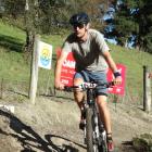 Ryan Fraser, of Oamaru, competes during the Papakaio 8-Hour Challenge on Saturday. PHOTO: NIC DUFF