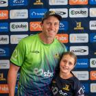 Highlanders assistant coach Ben Smith with daughter Annabelle yesterday. Photo: Highlanders