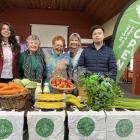 All Saints Fruit &amp; Veges scheme volunteers (from left) Theodora Clarke-Wallace, 15, Rev Ruth...