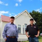 Taieri Historical Society committee member Peter Thomson (left) and president Neil Gamble show...