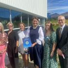 Pictured with guest speaker Dr Melanie Riwai Couch, third right, are, from left, Queenstown...