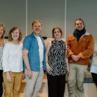 From left, festival director Anne Rodda with artists Bernadette Harvey (piano), Stephen De Pledge...