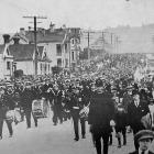 Anzac Day procession down Union St, Dunedin on April 25, 1925. — Otago Witness,&nbsp;5.5.1925
