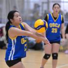 Tayla Wong competes in the women’s volleyball at the New Zealand Chinese Association’s annual...