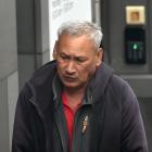 Pottki Tangimetua outside the Dunedin District Court yesterday morning. Photo: Gregor Richardson