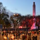 Crowds gathered at the cenotaph in Queen's Gardens for the annual Anzac Day dawn service last...