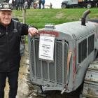 Howard Berendt and his vintage bulldozer at Wheels at Wānaka yesterday. PHOTO: GREGOR RICHARDSON