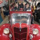 Dunedin Fire Brigade Restoration Society member Errol Thompson and his grandchildren (from left)...