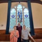 Isla Bank Church parishioners (from left) Ashley McCrostie, Tony Strang and Annette Horrell stand...