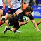 Dylan Pledger in last year's U20 world championship semi-final. Photo: Getty Images