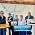 Gloriavale members Israel Stedfast, left, Moses Stedfast, Lovely Stedfast, Dove Stedfast and...