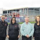 Paul and Gaylene Thompson, Carrfields general manager of property Graeme Wilkins and Calder...