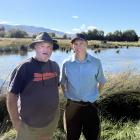 Omakau farmer and duck-shooter David Hill (left) shows Otago Fish & Game operations manager Jamie...